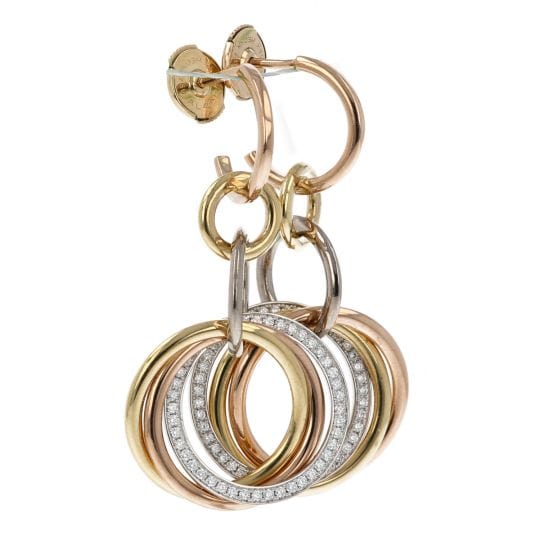 Boucles d'oreilles Cartier Boucles D'Oreilles Cartier 'Trinity Drop' 58 Facettes 4267