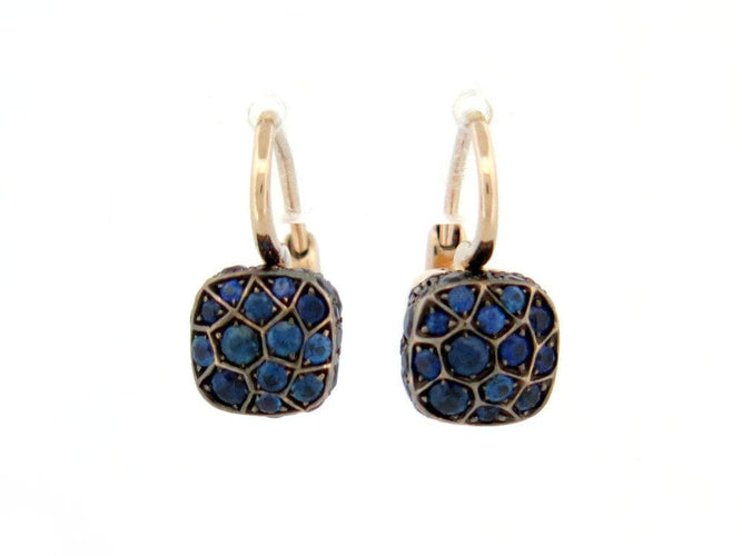 Boucles d'oreilles boucles d'oreilles POMELLATO nudo or rose 18k saphirs bleus 2.2ct s 58 Facettes 266335