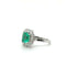 Bague 53 Bague Marguerite Or blanc Émeraude 1,69 carats et Diamants 58 Facettes 1.0000493/1