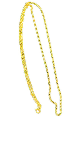 Collier Chaîne maille gourmette longueur 60 cm or 18 carats 58 Facettes