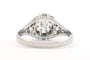 Bague 54 Bague contemporaine en or blanc sertie d'un diamant 58 Facettes B423