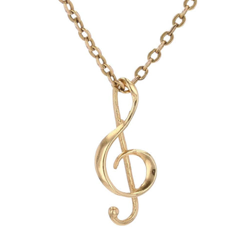 Pendentif Pendentif or jaune clé de sol 58 Facettes 24-331D