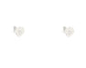 Boucles d'oreilles Boucles d'oreilles coeur en or blanc avec diamants de 0,04 ct 58 Facettes