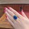 Bague 54 Bague en or jaune 18 carats et lapis-lazuli 58 Facettes 32615
