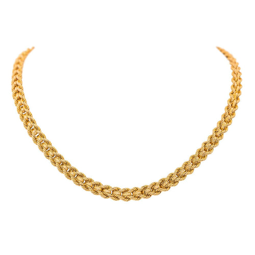 Collier Collier Maille tressée Or rose 58 Facettes 4681525CN