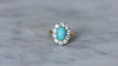 Bague Bague Marguerite Turquoise et Diamants 58 Facettes