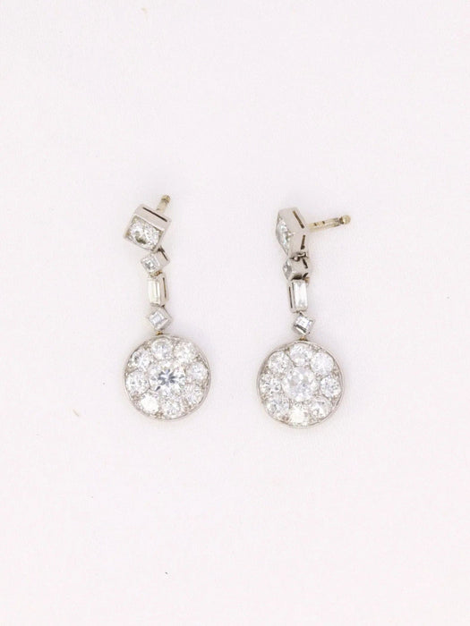 Boucles d'oreilles Boucles d'oreilles pendantes Art Déco diamants 58 Facettes J328