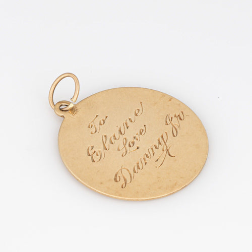 Pendentif Charm Ange Diable en or jaune des années 60 Je t'aime 58 Facettes G14002