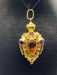 Pendentif Pendentif breloque en or jaune 18 carats, citrines et amethystes 58 Facettes AB329