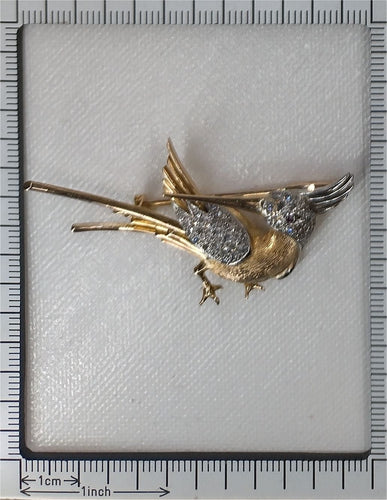 Broche Broche colibri vintage des années 50, un vol fantaisiste du milieu du siècle 58 Facettes 25115-0242