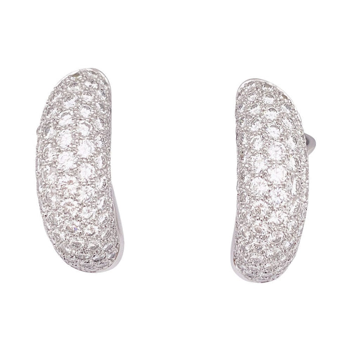 Boucles d'oreilles Boucles d'oreilles Chaumet "Hommage à Venise" or blanc, diamants. 58 Facettes 33885