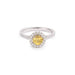 Bague 53 Bague marguerite or blanc saphir jaune diamants 58 Facettes B365