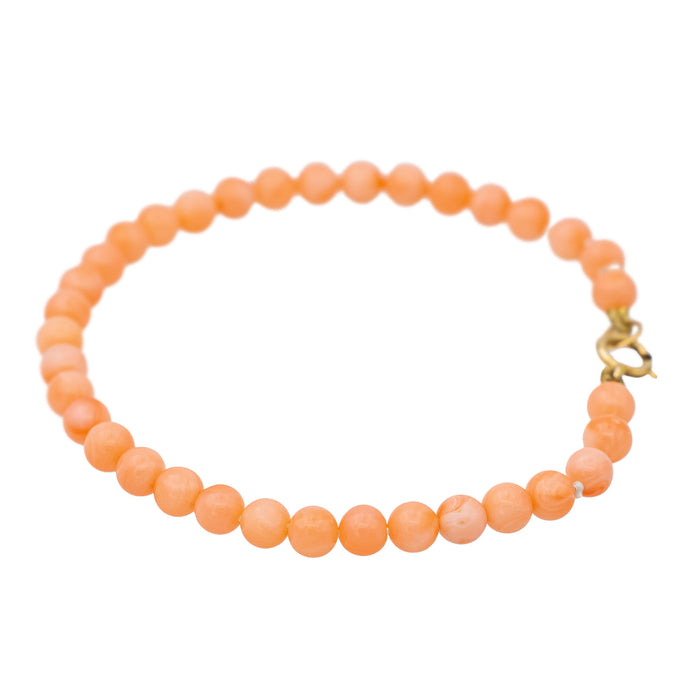 Yellow Gold Coral Bracelet