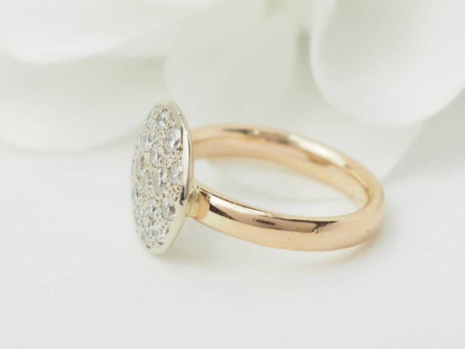 Bague 51 Bague en or jaune et diamants 58 Facettes 33406