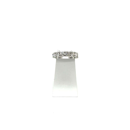 Alliance or blanc et diamants 58 Facettes Z15B51677