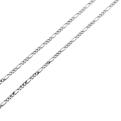 Collier Collier à maillons Figaro en or blanc 58 Facettes 33207