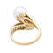 Bague 51 Bague Mauboussin vintage perles, or jaune, diamants. 58 Facettes 33728