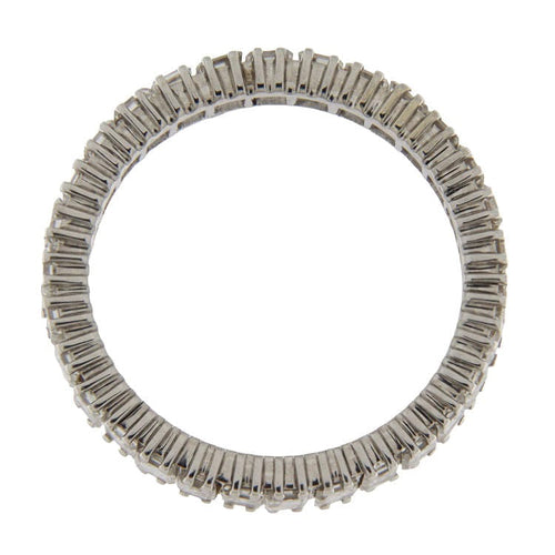 Bague 54 Bague d'éternité en or blanc sertie de diamants taille carrée de 2,31 ct 58 Facettes G3852