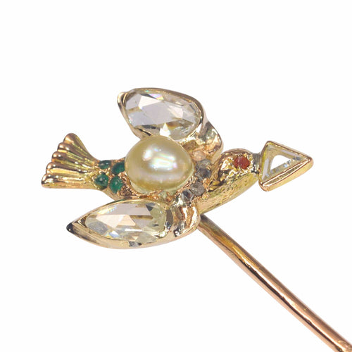 Broche La paix en bijoux : la broche pigeon baroque 58 Facettes 21340-0010