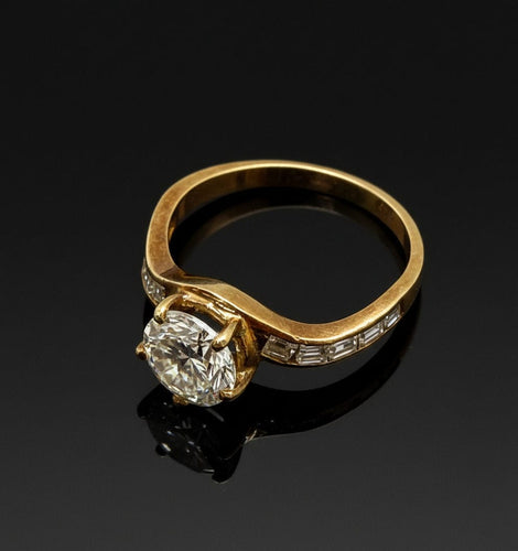 Bague 56 Anello di Fidanzamento con Diamante da 1,69 carati 58 Facettes