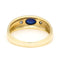 Bague 59 Bague gitane en or jaune, diamant et saphir 58 Facettes 038386F14D9A403B99651F0751D37B04