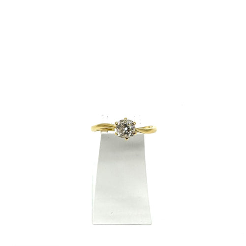 Bague 60 Solitaire or jaune et diamant 58 Facettes Z15B51303