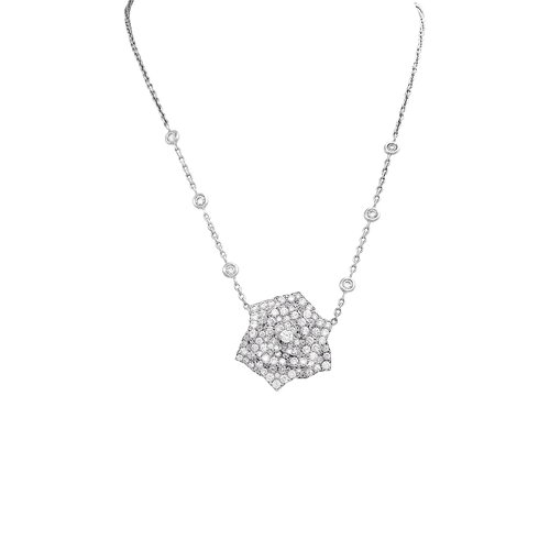 Collier Collier Piaget "Rose" or blanc, diamants. 58 Facettes 34509
