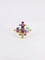 Bague 54 Bague géométrique or jaune améthyste topaze péridot citrine grenat 58 Facettes 1073.6
