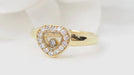 Bague 51 CHOPARD - Bague happy diamonds en or jaune et diamants 58 Facettes 32769