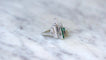 Bague 47 Bague Jean Vendôme Diamants et Emeraudes sur Or Blanc 58 Facettes