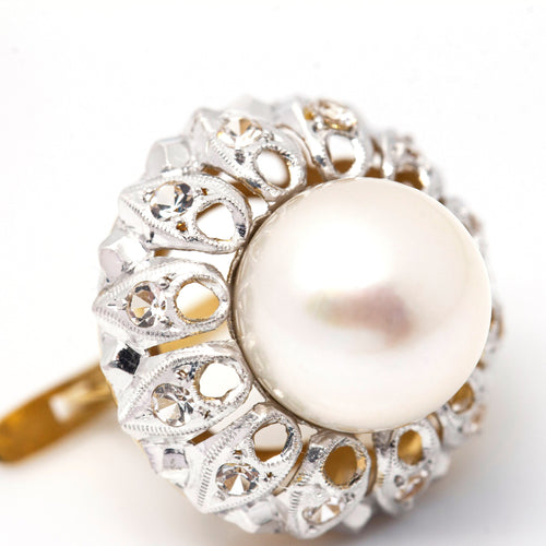 Boucles d'oreilles Boucles d'oreilles PLATIN avec perles et diamants 58 Facettes D361021JC