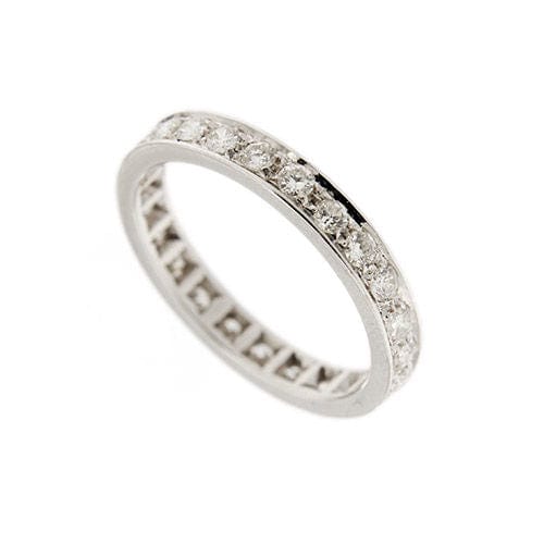 Bague 53 Alliance américaine diamants 1,20 ct 58 Facettes 37862