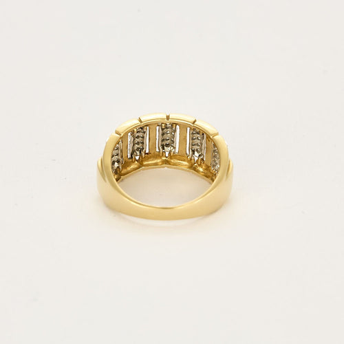 Bague 53 Bague en or jaune et or gris , diamants 58 Facettes CAN12052