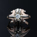 Bague 54 Bague vintage or rose or blanc diamant 58 Facettes 21-384