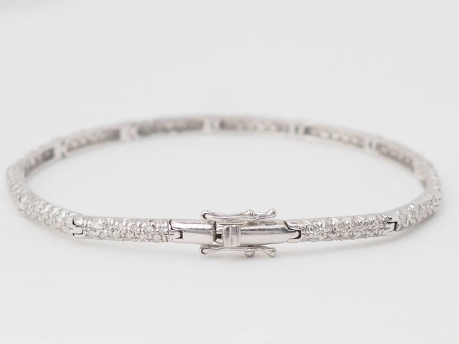 Bracelet Bracelet rivière en or blanc et diamants 1.10cts 58 Facettes 30765
