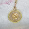 Pendentif Médaille ancienne 2 ors angelot 58 Facettes 24-297A