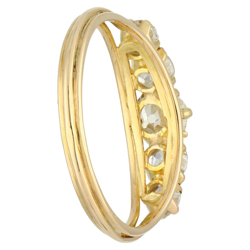 Bague 62 Bague en or jaune 18 carats avec diamants 58 Facettes E51D8F429E3543D4A1F9C65226B65A6E