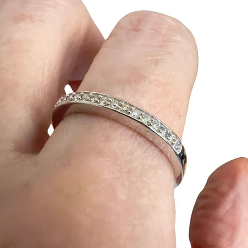 Bague 58.5 Bague au design contemporain de l'âge d'or avec diamants 58 Facettes Q284B