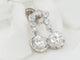Boucles d'oreilles Dormeuses anciennes en or blanc et diamants 58 Facettes 32108 O