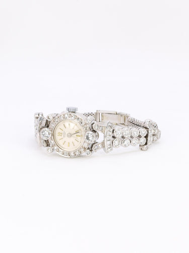 Montre Montre Art Deco or blanc platine diamants 58 Facettes 1088.1