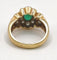 Bague 54 Bague Marguerite Vintage or jaune, émeraude et diamants 58 Facettes