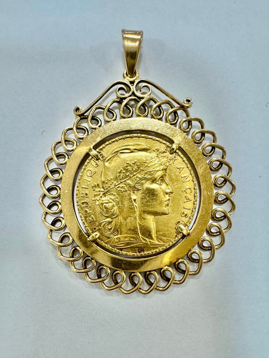 Pendentif or jaune pièce Napoléon 58 Facettes