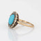 Bague 51 Bague victorienne, turquoise, diamants, or jaune 58 Facettes G12372