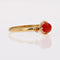 Bague 53 Bague perle de corail or jaune 58 Facettes 21-676A