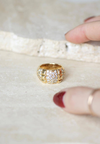 Bague 52 Van Cleef & Arpels - Bague Jonc Diamants, Or jaune 58 Facettes