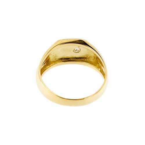Bague 64 Bague en or jaune pour homme avec diamant 58 Facettes 35928
