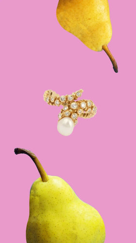 Bague 51 Bague Gilbert Albert Serpent Perle Diamants Or Jaune 58 Facettes BS180