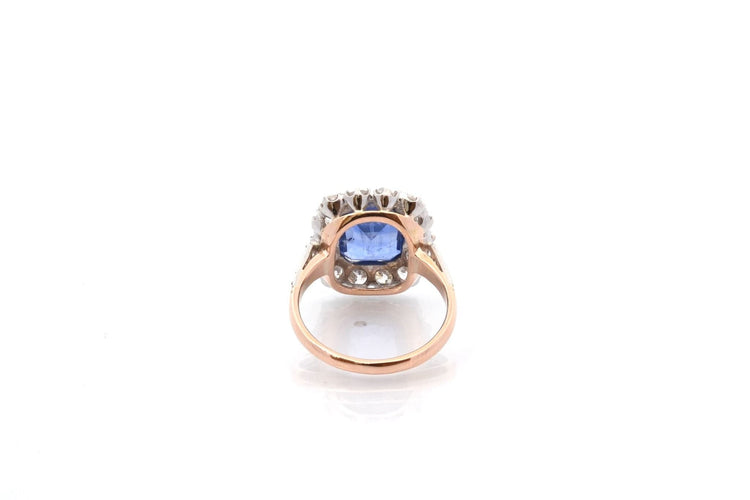 Bague 54 Bague saphir de 5,43cts et diamants 58 Facettes 26690-26486