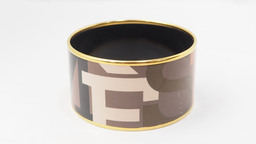 Bracelet Bracelet Hermès manchette en émail multicolore 58 Facettes 32652