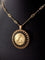 Pendentif Emile MONIER - RARE Médaille ronde or jaune et or rose 58 Facettes